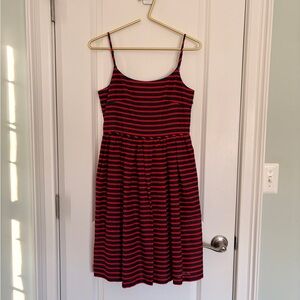 J. Crew Women's Navy and Red Striped Dress